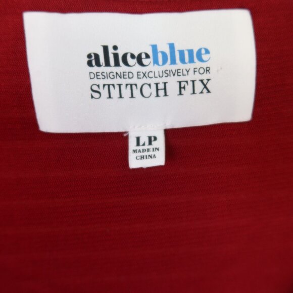 Alice Blue Red Burgundy Tunic Top Size Large Petite - Picture 6 of 12